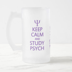 Cristal Esmerilado Mantenga taza tranquila y del estudio de Psych -