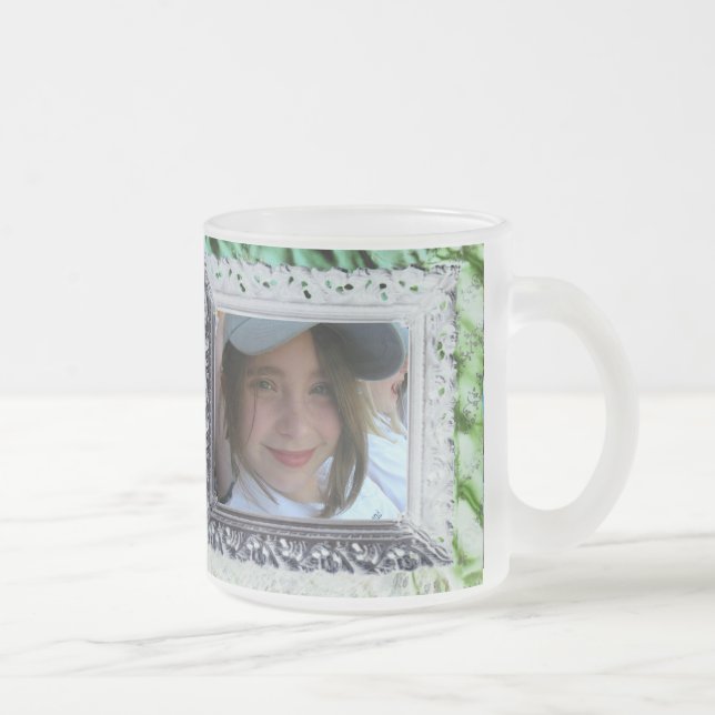 Cristal Esmerilado Marco de taza helado antiguo (Derecha)
