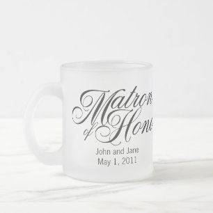 Cristal Esmerilado Matrona de la taza del honor