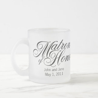 Cristal Esmerilado Matrona de la taza del honor