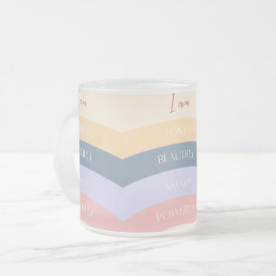 Cristal Esmerilado Me encanta la hermosa taza de café