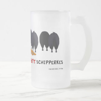 Cristal Esmerilado Nada empalma la taza de los Schipperkes