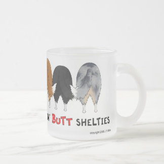 Cristal Esmerilado Nada empalma la taza de Shelties