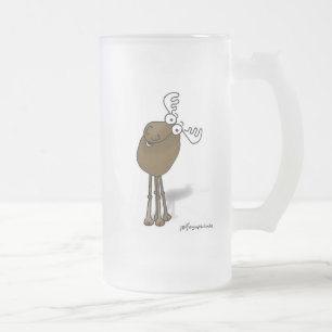 Cristal Esmerilado ¡No hacen los alces conmigo - taza de cerveza!