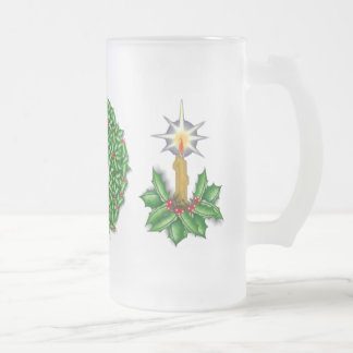 Cristal Esmerilado Noche de la taza helada navidad ligero alta