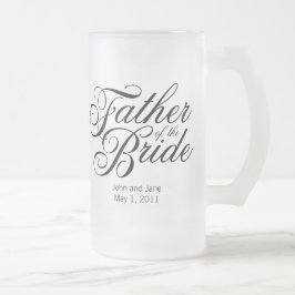 Cristal Esmerilado Padre de la taza de la novia