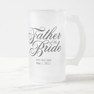 Cristal Esmerilado Padre de la taza de la novia