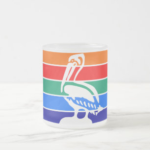 Cristal Esmerilado Pequeña taza de vidrio escarchada, bandera de San 