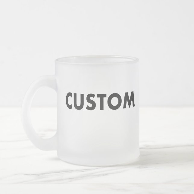 Cristal Esmerilado Plantilla en Blanco para Taza Personalizada de Vid (Izquierda)