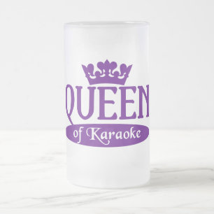 Cristal Esmerilado Reina de la taza del Karaoke - elija el estilo y