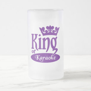 Cristal Esmerilado Rey de la taza del Karaoke - elija el estilo y el