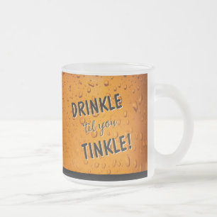 Cristal Esmerilado ¡Risas! Humor divertido de cerveza en taza escarch