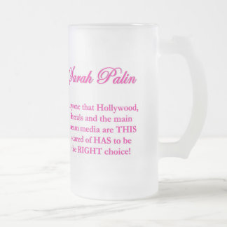 Cristal Esmerilado Sarah Palin - liberales de Hollywood y la taza de