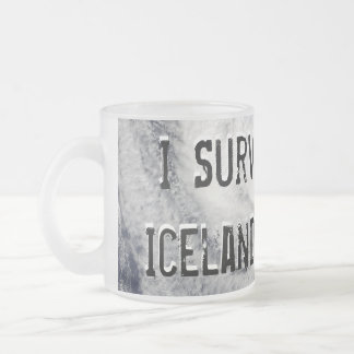 Cristal Esmerilado Sobreviví la taza del volcán de Islandia
