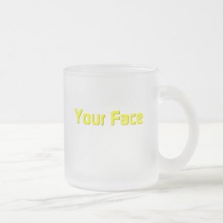 Cristal Esmerilado Su taza de la cara