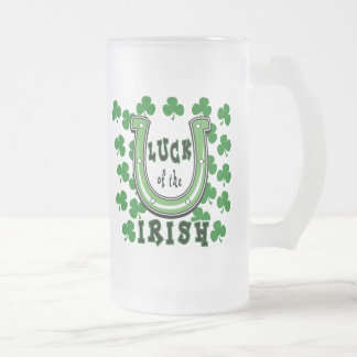 Cristal Esmerilado Suerte de la taza irlandesa