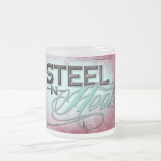 Cristal Esmerilado Talones de acero de la taza N del vidrio
