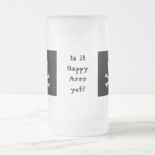 Cristal Esmerilado Taza alta feliz de Arrr del pirata