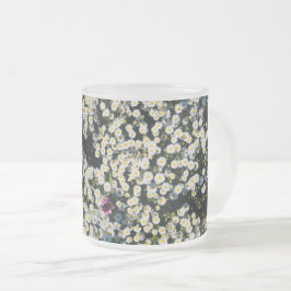 Cristal Esmerilado Taza Clásica de Pradera de Daisy