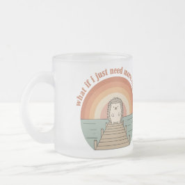 Cristal Esmerilado Taza con lema para la mañana de café de Erizo Dive