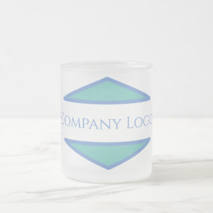 Cristal Esmerilado Taza con logotipo de empresa personalizado