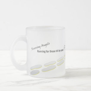 Cristal Esmerilado Taza corriente del vidrio de los ángeles