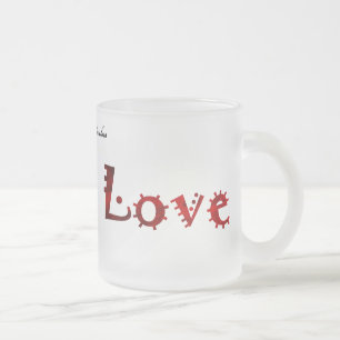 Cristal Esmerilado Taza de Amor Salvaje