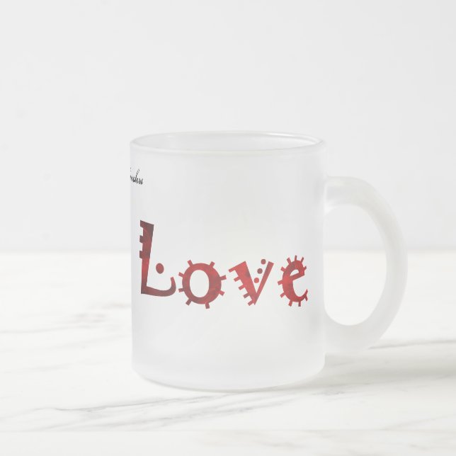 Cristal Esmerilado Taza de Amor Salvaje (Derecha)
