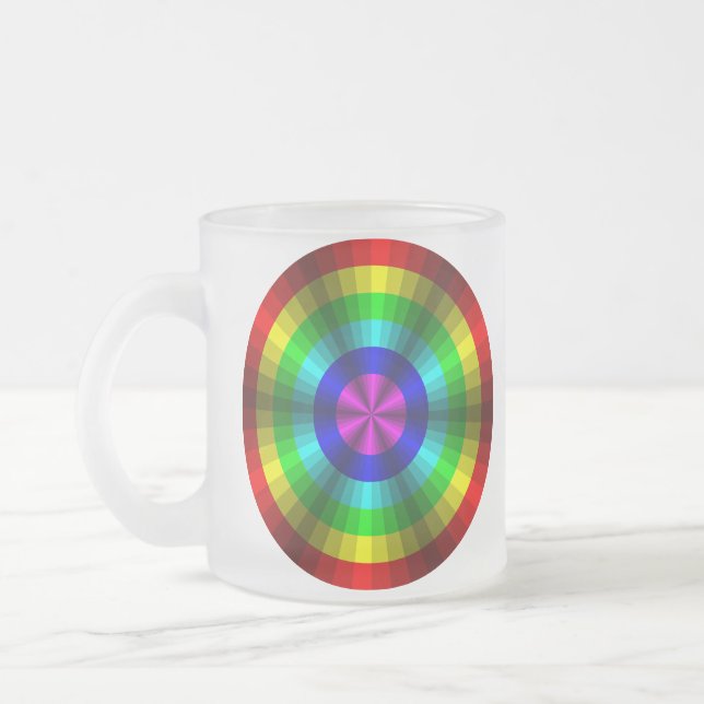 Cristal Esmerilado Taza de arcoíris de ilusión óptica (Izquierda)