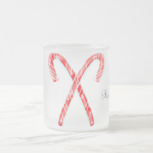 Taza de bastones de caramelo helados