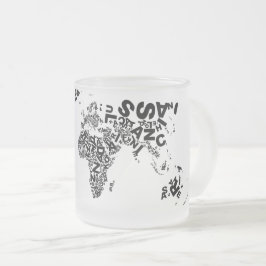 Cristal Esmerilado Taza de Buchstabenwelt