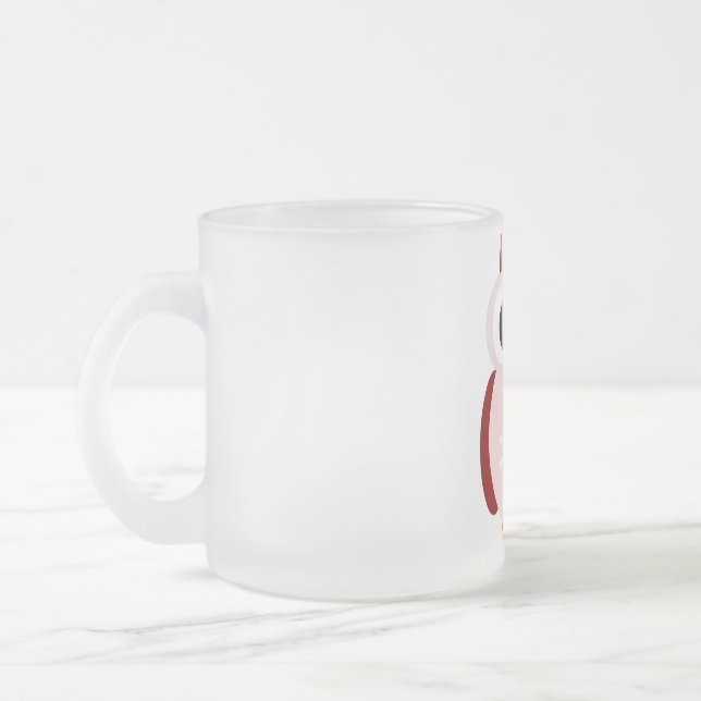 Cristal Esmerilado Taza de Búho (Izquierda)