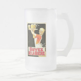 Cristal Esmerilado Taza de Buvez de la Biere