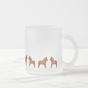 Cristal Esmerilado Taza de caballo Dala de enero escarchada