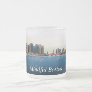 Cristal Esmerilado Taza de café atenta de Boston