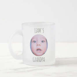 Cristal Esmerilado Taza de café con foto y nombre de bebé personaliza