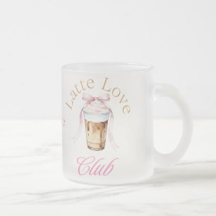 Cristal Esmerilado Taza de café con nombre personalizado Club de Amor