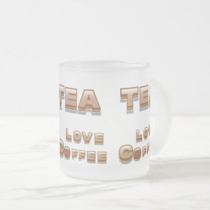 Cristal Esmerilado Taza de café de amor   Café y té personalizables