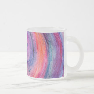 Cristal Esmerilado Taza de café de arte abstracto