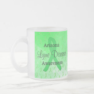 Cristal Esmerilado Taza de café de concienciación sobre la enfermedad