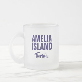 Cristal Esmerilado Taza de café de la isla Amelia Florida