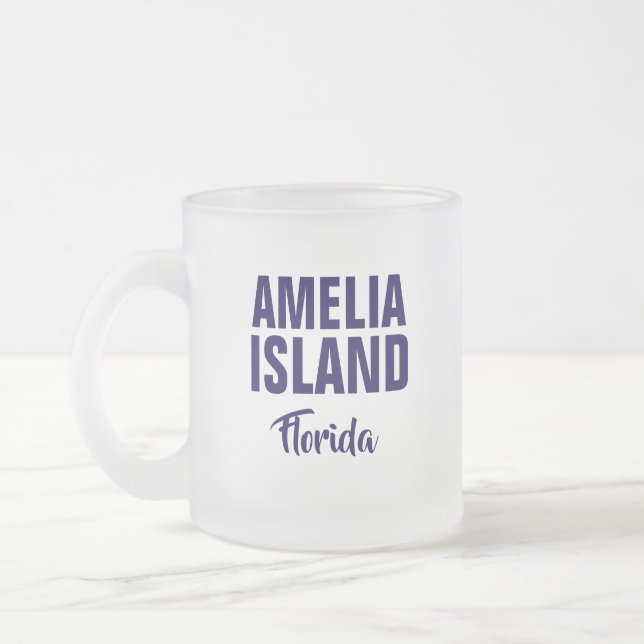 Cristal Esmerilado Taza de café de la isla Amelia Florida (Izquierda)