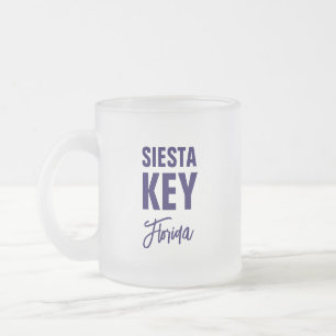 Cristal Esmerilado Taza de café de Siesta Key Florida