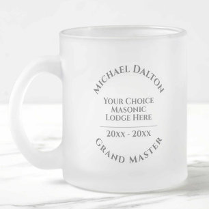 Cristal Esmerilado Taza de café de vidrio helado del Gran Maestro Mas