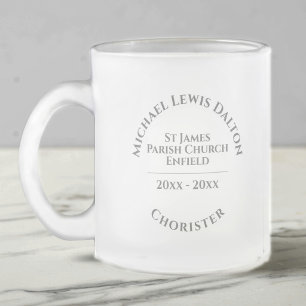 Cristal Esmerilado Taza de café de vidrio helado para corista