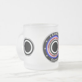 Cristal Esmerilado Taza de café del I Cuerpo “Cuerpo de América”