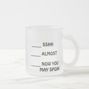 Cristal Esmerilado Taza de café divertida para los bebedores serios