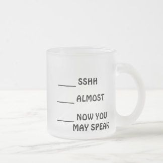 Cristal Esmerilado Taza de café divertida para los bebedores serios