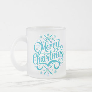 Cristal Esmerilado Taza de café escarchada para las fiestas