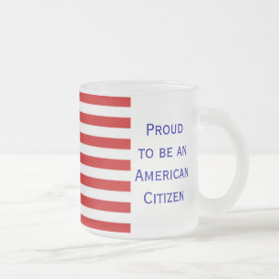 Cristal Esmerilado Taza de café helada bandera americana del